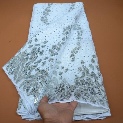 African Crimson Fabric Beautiful Design French Net Tulle Nigerian Sequins Lace For Dress