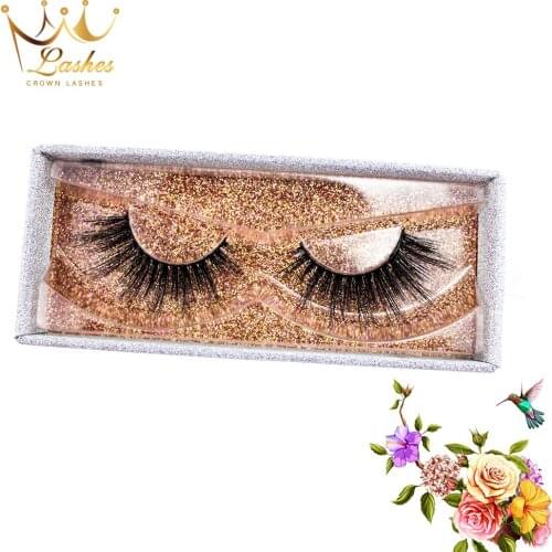 CrownLashes cosmetics 6d mink false eyelashes makeup offer custom labels and boxes