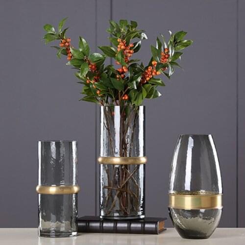Home Decoration Flower Vase Creative Glass Living Room Flower Piece Artware Home Gifts