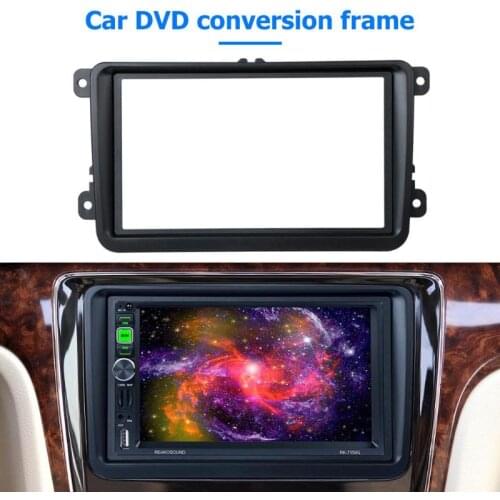 Double Din Frame Car Stereo Radio Fascia Panel DVD Player Interior Trim Kit for Touran Caddy Passat Golf Tiguan T5 Multivan 2009