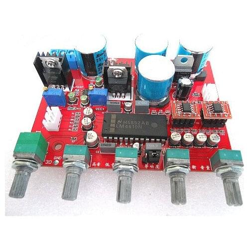 Imitation "music fax A1" design LM4610 tone board With OP275 preamplifier Using LF353 + lm317 + lm337 servo power design