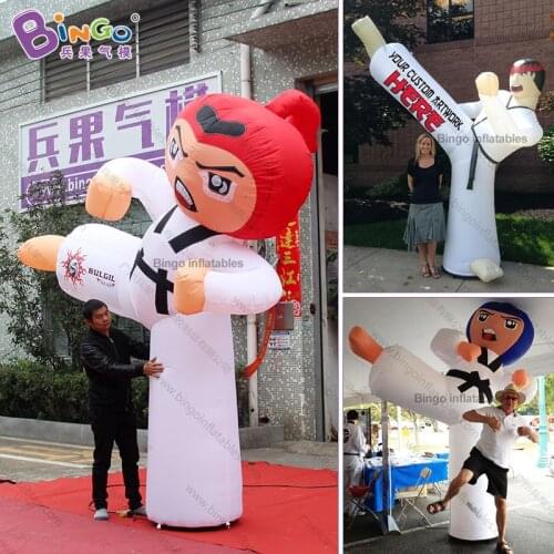 Personalized 3M tall big taekwondo inflatable / 10 feet height inflatable taekwondo for decoration toys