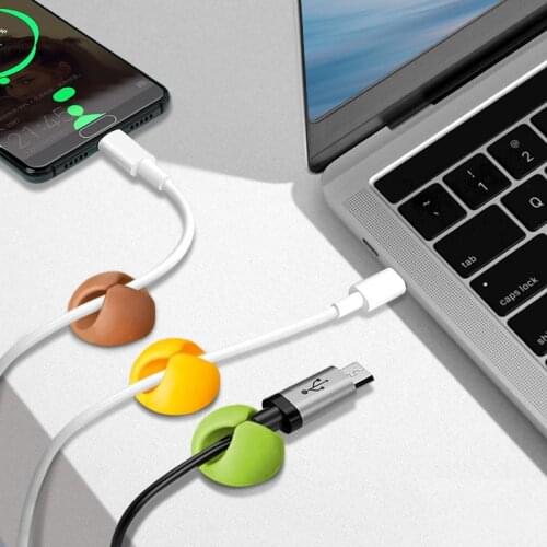 ANKNDO Cable Wire Desktop Data Cable Hub Storage Cable Management Device Winding Cable Fixing Device Cord Organizer Clip Holder