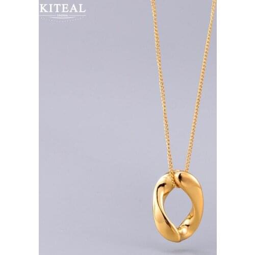 KITEAL Hot Selling Gold Vermeil Girl necklaces pendants ellipse multi-layer necklaces wedding decoration