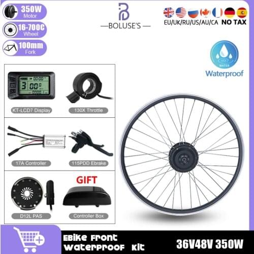 EBIKE Conversion Kit 16-29 inch 700C 36V 48V 350W e-bike Front Hub Motor Wheel For Electric Bicycle Waterproof Conversion Kit