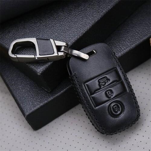 Leather Car Key Ring Key Case Cover For Kia Rio Niro Sportage 3 4 Ceed Picanto Soul Sorento Cerato K7 Stinger 2019 2020 Styling