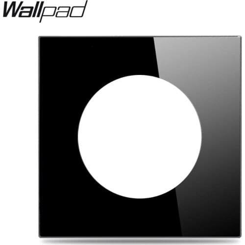 L6 DIY White Black Single Glass Panel Plate For Switch Socket Free Combination, 86*86mm