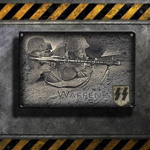 Waffen SS Zinn Metall Zeichen Plaque Bar Pub Vintage Retro Wand-dekor Poster mexican vintage wall decor metal