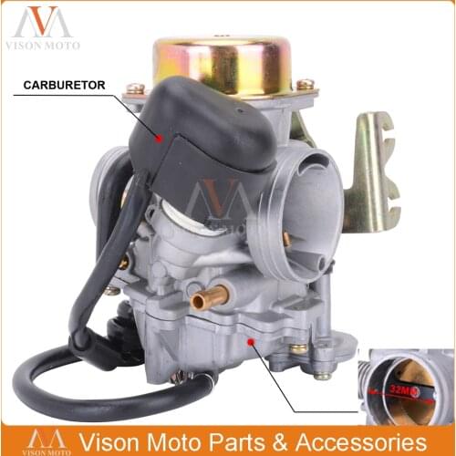 CVK32 32mm Carburetor Power Pump For KEIHIN GY6 150CC 200CC 250CC Engine ATV Scooter QUAD Motorcycle Replacement