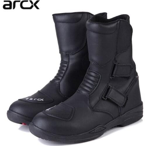 Motorcycle Waterproof Boots Motorbike Protection Gear Racing Motocross Leather Boot Cruiser Long-distance Travel Shoes