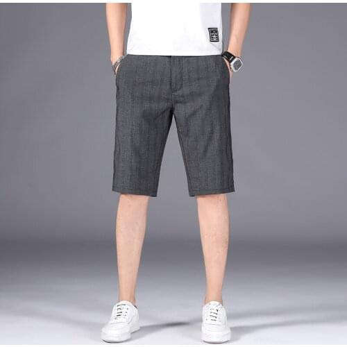 Mens Classic Relaxed Fit Cargo Short 2021 Summer New Arrivals Men Business Casual Thin Comfortable Knee Lenght Stretch Short