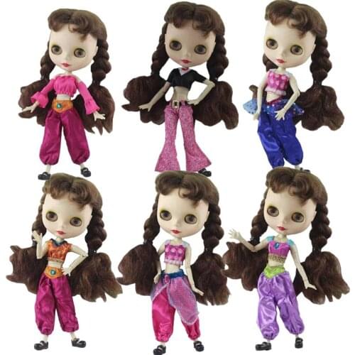 For Blythe Clothes Charming Crop Top Pants Trousers Fashion Blyth Doll Clothes Outfits for Azone 1/6 BJD Dolls Accessories Toys