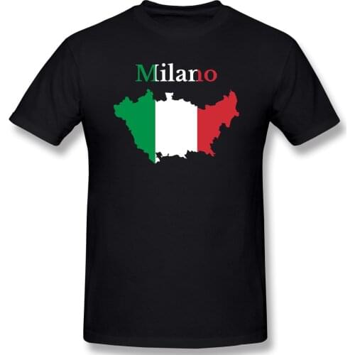 Province Of Milan Map Italy Italian Province Cool Mens Basic Short Sleeve T-Shirt R282 Tops Tees European Size