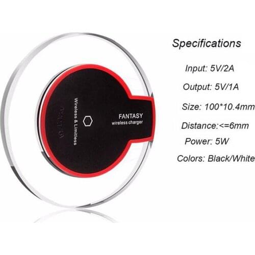 QI wireless charger charging for iphone 8 plus X Samsung s7 edge s8 plus with retail package 100pcs