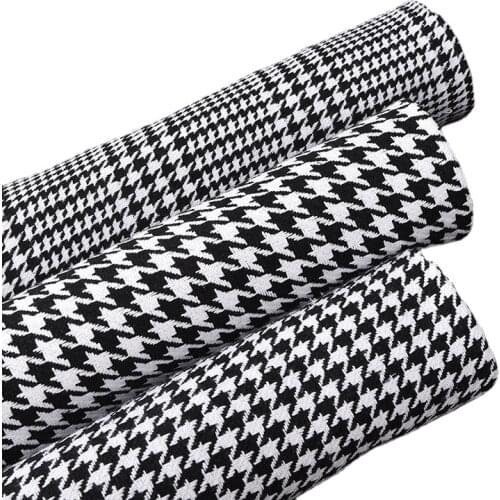 Width 58'' check High-Grade Thickened Houndstooth Fabric By The Yard For Upholstery Sofa Clothing Material