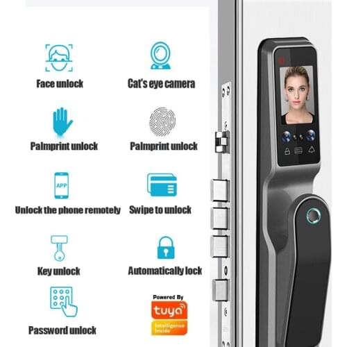 TUYA WIFI face smart lock palmprint vein fingerprint magnetic card password key automatic household electronic lock