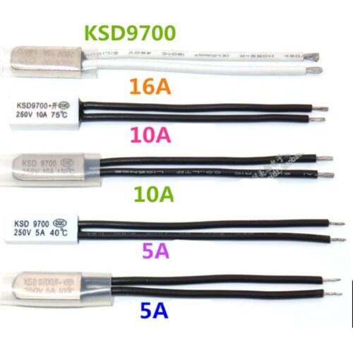 6 Pcs Stainless Steel Shell Thermostat Temperature Switch 85C NC KSD9700