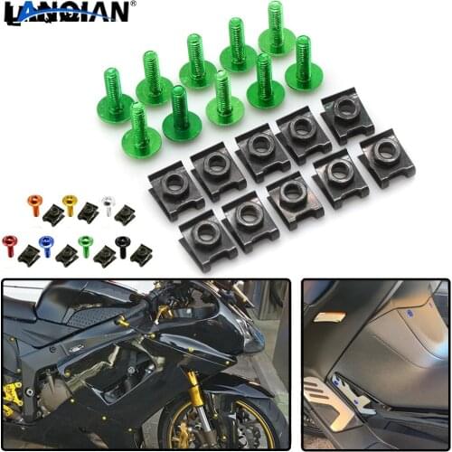 Universal Motorcycle Fairing Screws Fastener Bolts Clips Screw Nuts For Kawasaki ZRX 1100 ZRX1200 ZX1100 ZX11 ZX7R ZX7RR ZX9
