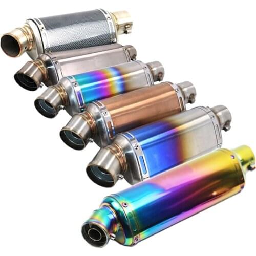 Universal Motorcycle Exhaust For suzuki honda Muffler Titanium Color Scooter Motorbike ATV Pit Bike Escape cafe racer tmax