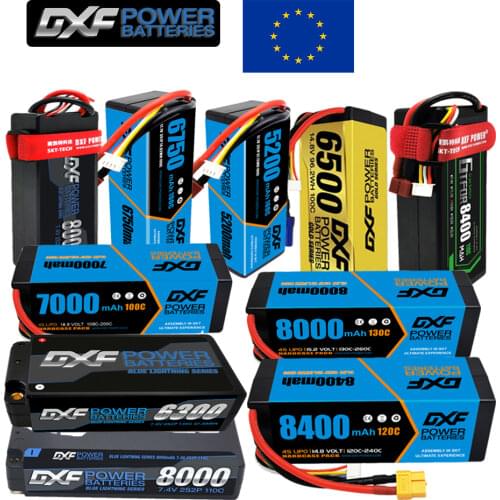 GTFDR Lipo Battery 2S Shorty HV 7.6V 6300mah 130C 5mm Bullet Competition Short-Pack for Rc 1/10 Truck Buggy Car