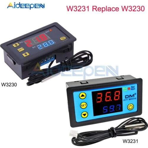 W3230 AC 110V-220V DC12V 24V Digital Thermostat Temperature Controller Regulator Heating Cooling Control Instruments LED Display