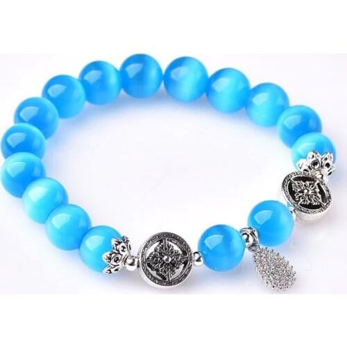 Jewelry Women Bracelet Beads Real Natural Opal Stone Braclet