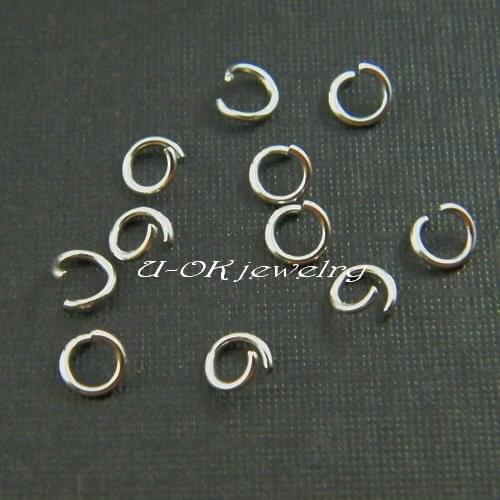 0.8mm*5mm 316L stainless steel jump rings jewelry findings lobster clasp split rings F009