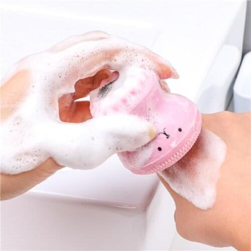 1PC Double-head Octopus Wash Brush Silicone Sponge Facial Cleansing Brush Face Cleaning Massage Cleaner Exfoliate Skin Care Tool