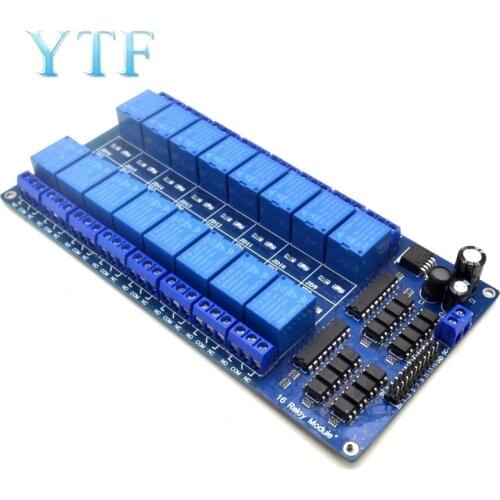 16 channel board 5V 12V LM2596 relay module with the protective tape power optocoupler