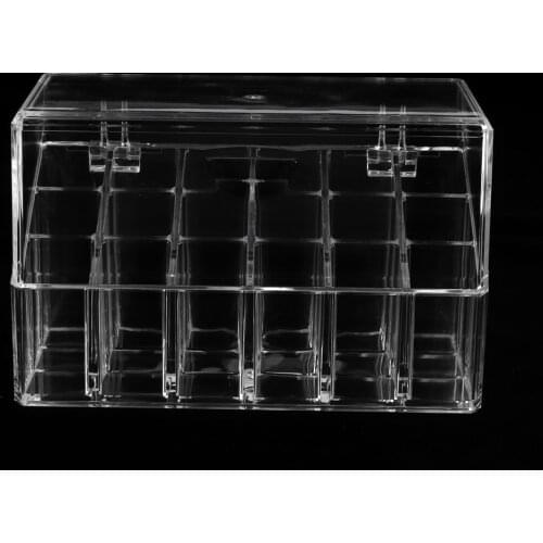 18 Transparent Lipstick Holder Display Stand Cosmetic Organizer Makeup Case
