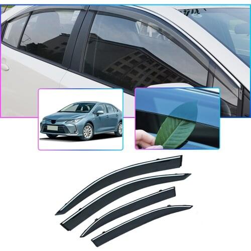 For Toyota Corolla ALTIS sedan E210 2019 2020 Car Styling Smoke Window Sun Rain Visor Deflector Guard Accessories 4PC