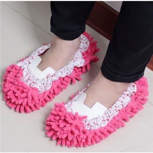 4PCS Floor Mop Rag Mopping Slippers Bathroom Household Cleaning Cloth Lazy Shoes Cover Microfiber Mophead Overshoes Wipes