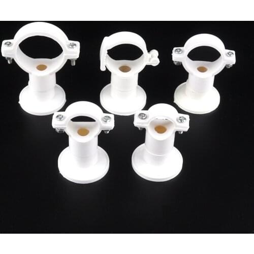 5pcs 20/25/32/40mm PVC Water Pipe Clamp Garden Irrigation Water Supply PVC Tube Clip Double Use PVC Bracket Joints