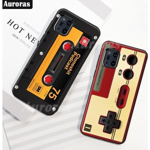Auroras Case For OPPO Find X3 Lite All Protection Retro Camera Gamepad Pattern Soft Cover For oppo Find X3 Pro Find X3 NEO Case