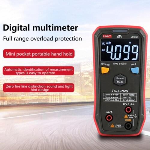 UT123D Digital Multimeter Large Screen Accurate Measurement Automatic Identification AC/DC Current Voltage Multimeter