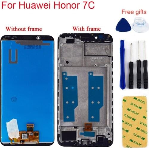 For Huawei Honor 7C LCD Display Touch Screen Digitizer Assembly Frame For Huawei Honor 7C Display Screen AUM-L41 ATU LX1