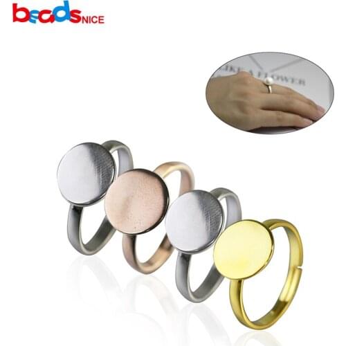 Beadsnice top quality rings with pad of elegant pure 925 silver adjustable ring ID16697