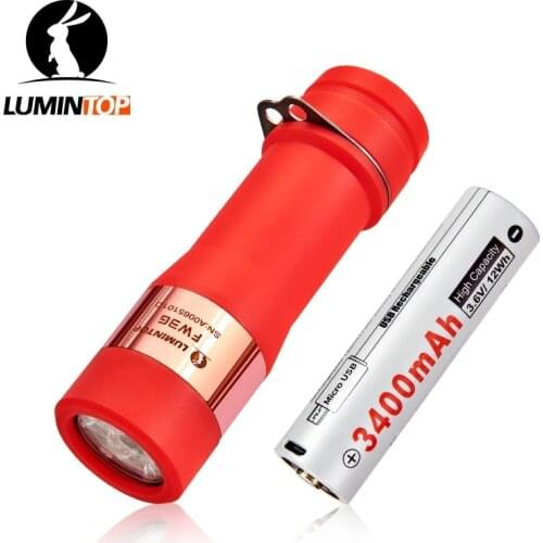 Lumintop FW3G Fluorescence Glow Mini Lantern Cree XPL HI 350 Lumen LED Flashlight by 18650 Battery for for Search, Camping