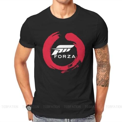 Red Essential O Neck TShirt FORZA HORIZON Fabric Original T Shirt Mans Tops Individuality Fluffy