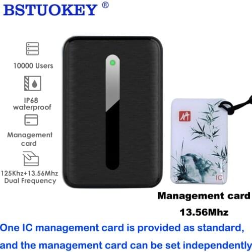 IP68 Waterproof 125KHz 13.56MHz RFID Reader Access Controler Dual Frequency Access Control Card Reader 10000 User Manager Card