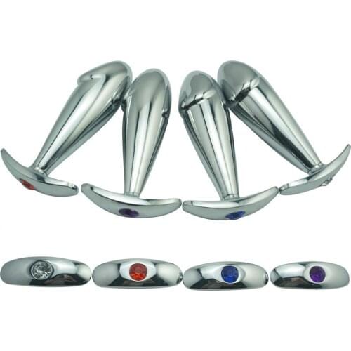 Hot design 4 jewelry color choose 1piece huge size metal anal beads butt plug dildo SM insert sex toy for men women adult games