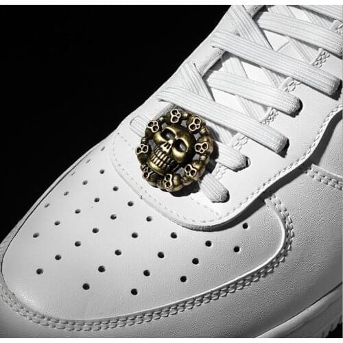 New Arrival Skull Head Metal Shoelace Buckle Punk Style Vintage Shoes Accesorries