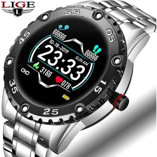 New Steel Digital Watch Men Sport Watches Electronic LED Heart rate blood pressure Male Wrist Watch For Men Clock Wristwatch+box