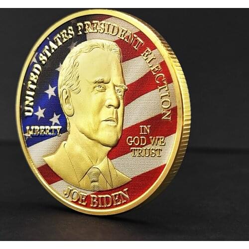 U.S. Presidents Biden Gold Color Commemorative Coin Challenge Coin Gold Coins Collectibles #5