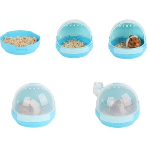 Small Pet Handheld Hamster Cage Portable Travel Carrier Outdoor Carrying Case with Water Bottle for guinea pig Hedgehog