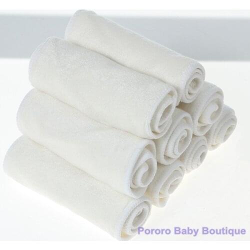 FREE SHIPPING Pororo 4 layers Bamboo Terry Baby Diaper Nappies Reusable Insert Liners 12pcs/lot