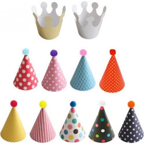Event & Party Supplies Kids Party Supplies Cartoon Birthday Hat Cute Child Party Hat Birthday Paper Hat 11pcs/Lot