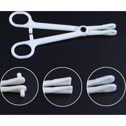 Profession Plastic Disposable Body Piercing Plier Round Open Clamp Body Ear Lip Navel Nose Tongue Piercing Forcep Tool