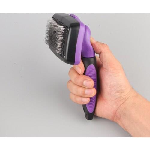 Hot-selling Cats and dogs Comb Pet Comb Cat Comb Grooming Tool Self-cleaning Needle Comb Anti-slip Handle Pet Supplies