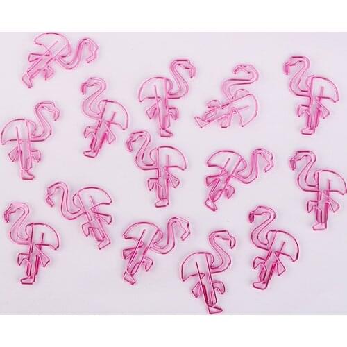 Pink Flamingos Paper Clips Special-shaped Paper Clips Animal Clip Bookmark Clip Metal Stationery Flamant Rose Kawaii Stationery